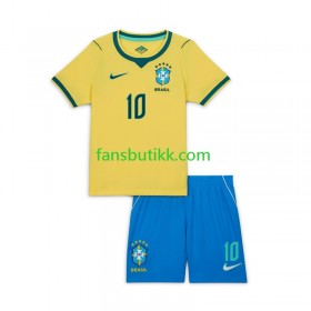 Fotballdrakt Brasil Vinicius Junior 10 World Cup Barn Hjemmetrøye 2026 Kortermet